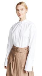 Salvatore Ferragamo Mock Neck Collared Top