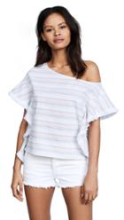Cooper Ella Stripe Ruffle Blouse