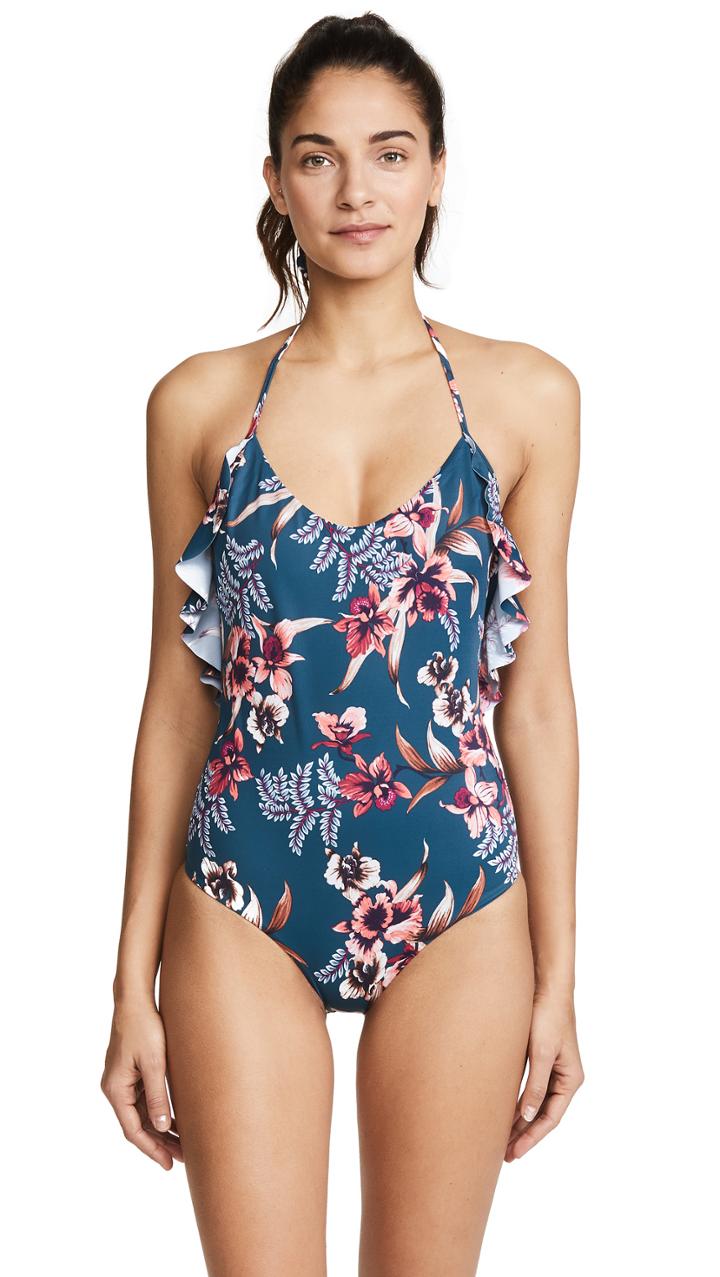 Tori Praver Swimwear Suzette Smocked Long Line Top