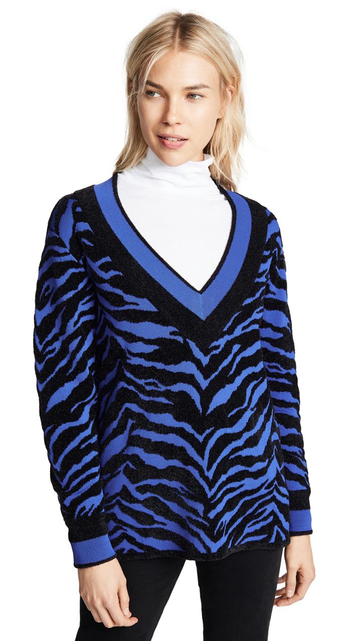 Adam Selman Deep V Sweater