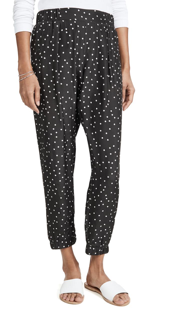 Atm Anthony Thomas Melillo Silk Polka Dot Pants