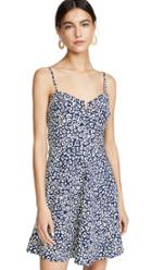 J O A Navy Animal Mini Dress