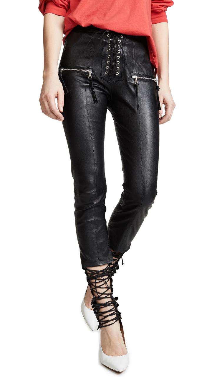 Unravel Project Skinny Lace Up Pants