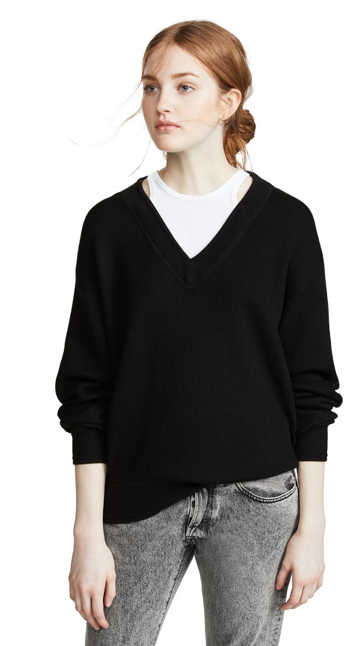 Alexanderwang T Bi Layer V Neck Sweater
