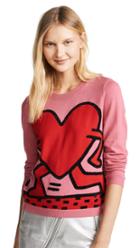 Alice Olivia Keith Haring Chia Intarsia Pullover