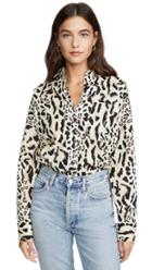 Atm Anthony Thomas Melillo Leopard Print Boyfriend Shirt