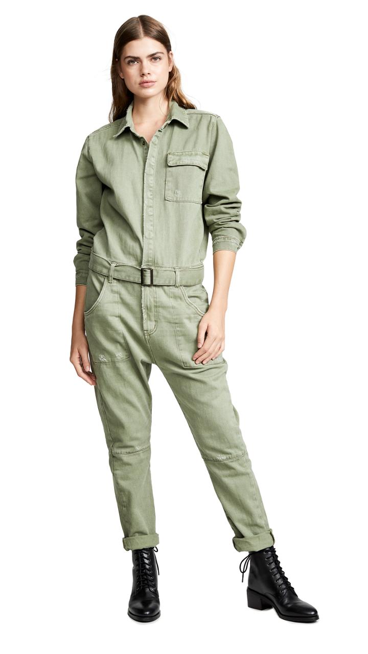 One Teaspoon Super Khaki Utility Jumpsuit