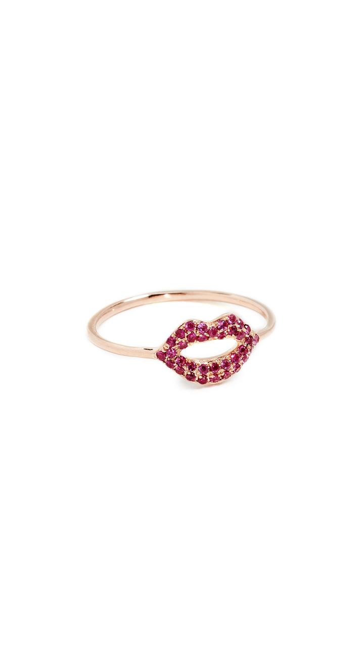 Sydney Evan 14k Rose Gold Lips Ring