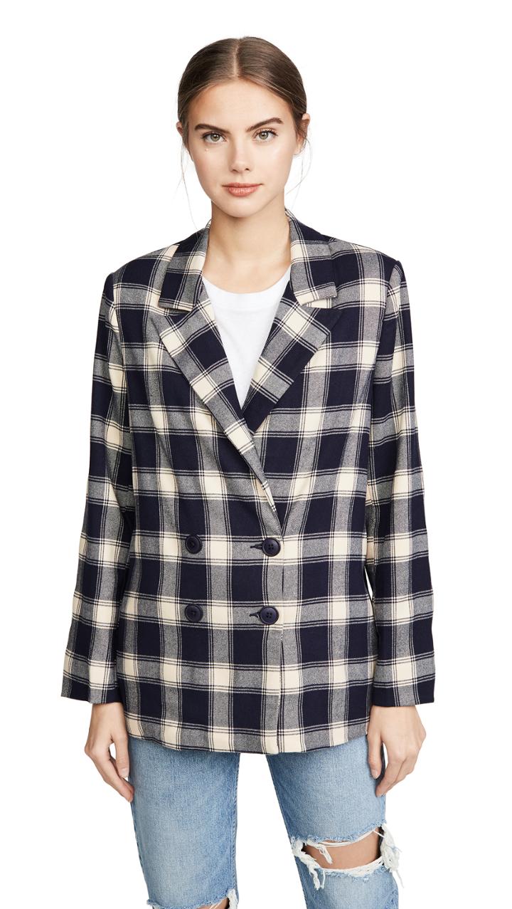 Rolla S Check Slouch Blazer