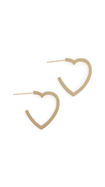 Jennifer Meyer Jewelry 18k Small Open Heart Hoops