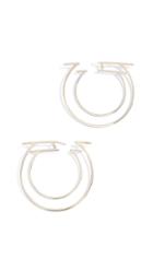 Salvatore Ferragamo Due Gancini Hoop Earrings