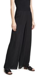 Theory Wide Leg Pants With Ribbed Waist