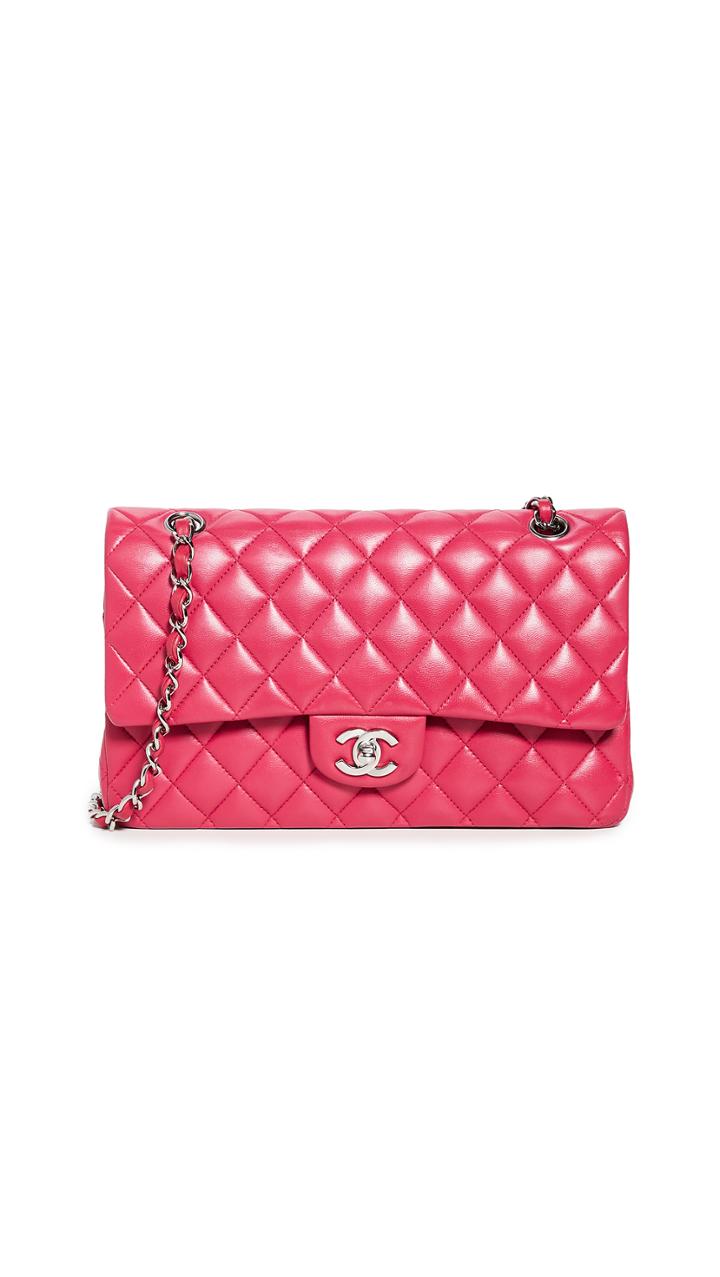 What Goes Around Comes Around Chanel Pink Lambskin 2 55 10 Flap Bag 