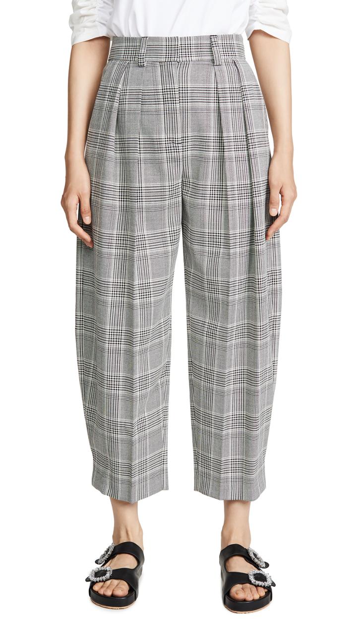 See By Chloe Plaid Trousers