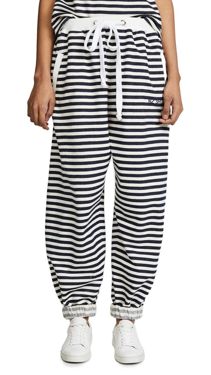 Natasha Zinko Cotton Jersey Jogging Pants With Stripes