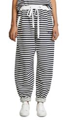 Natasha Zinko Cotton Jersey Jogging Pants With Stripes