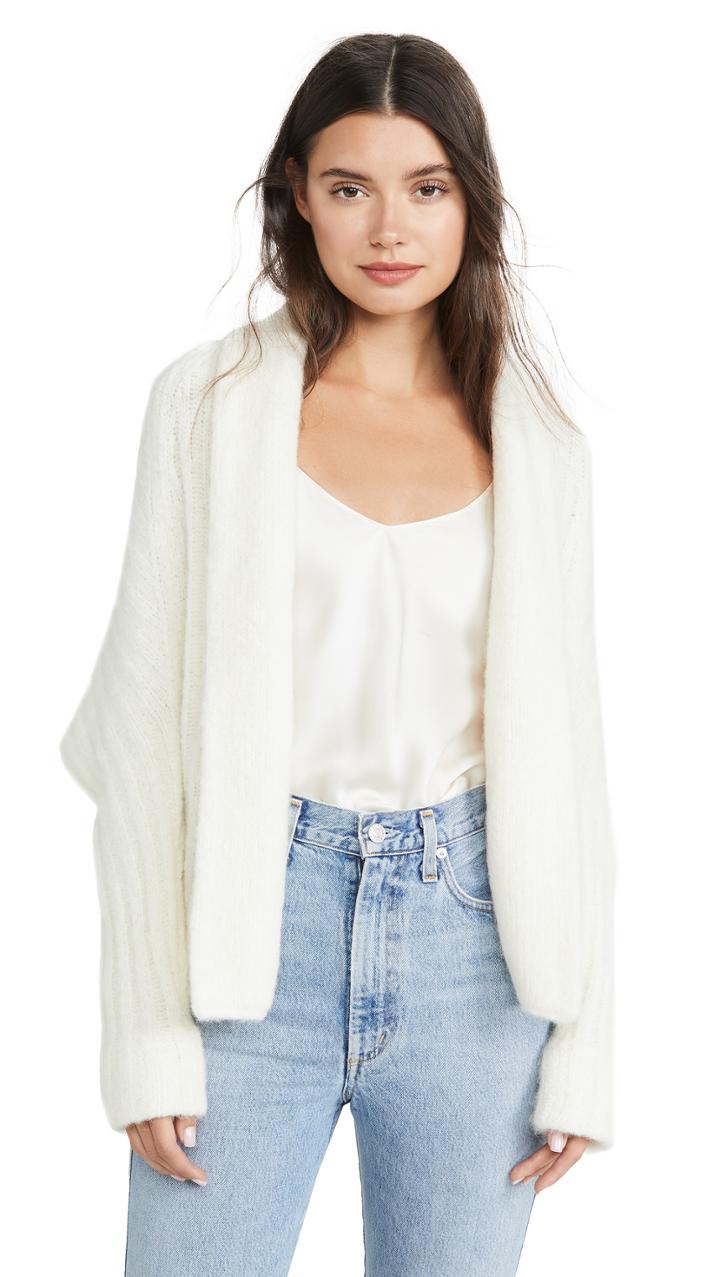 Vince Textured Alpaca Shawl Cardigan