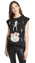 M I S B H V Double Anime Sleeveless T Shirt
