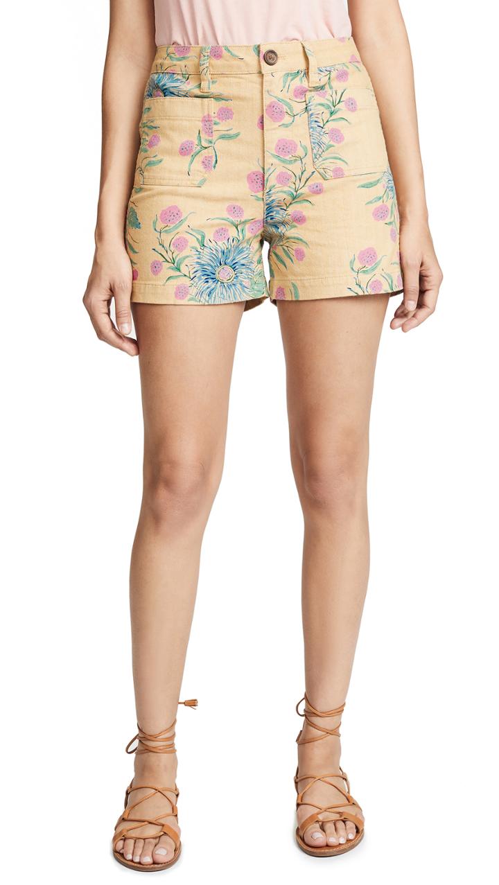 Madewell Monroe Shorts In Painted Blooms