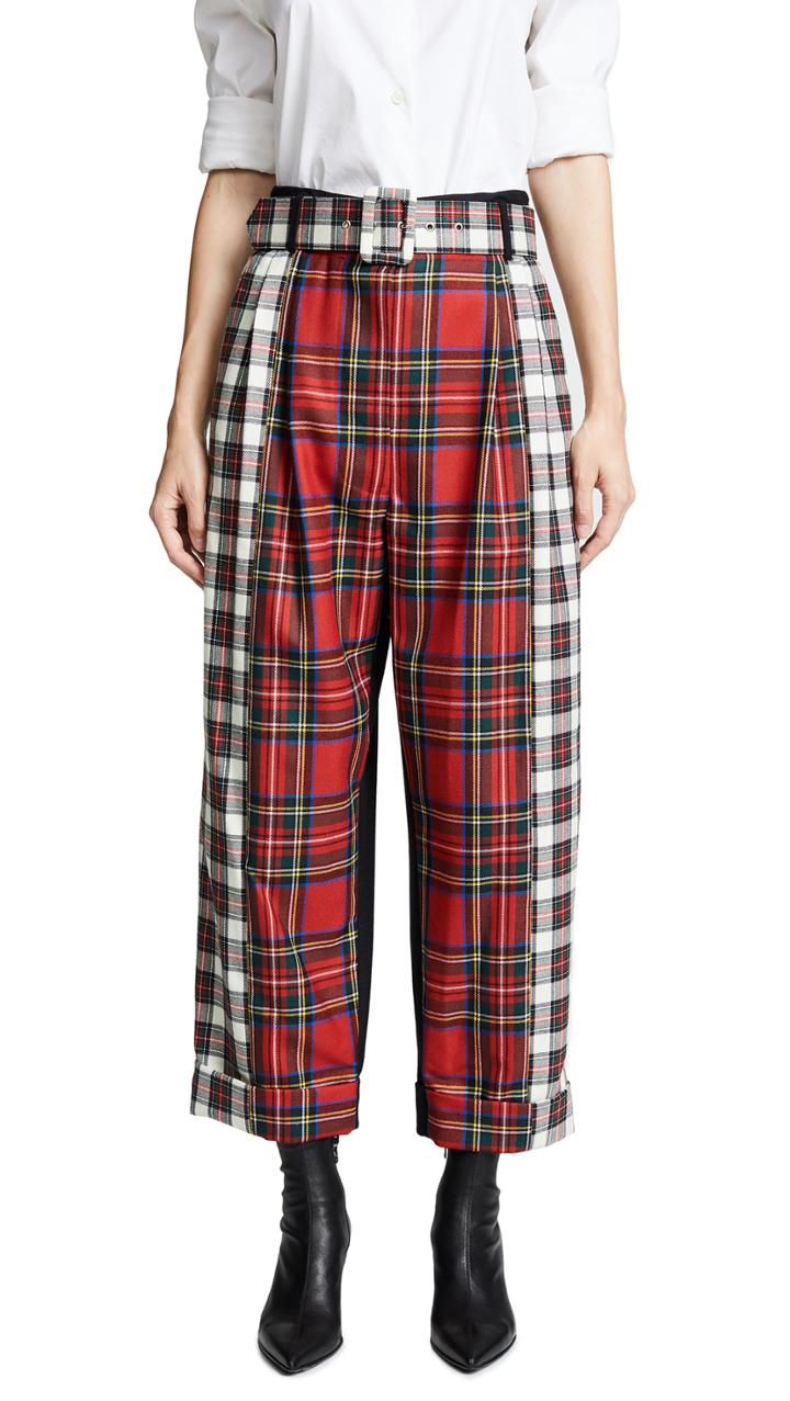 Isa Arfen Contrast Belted Trousers