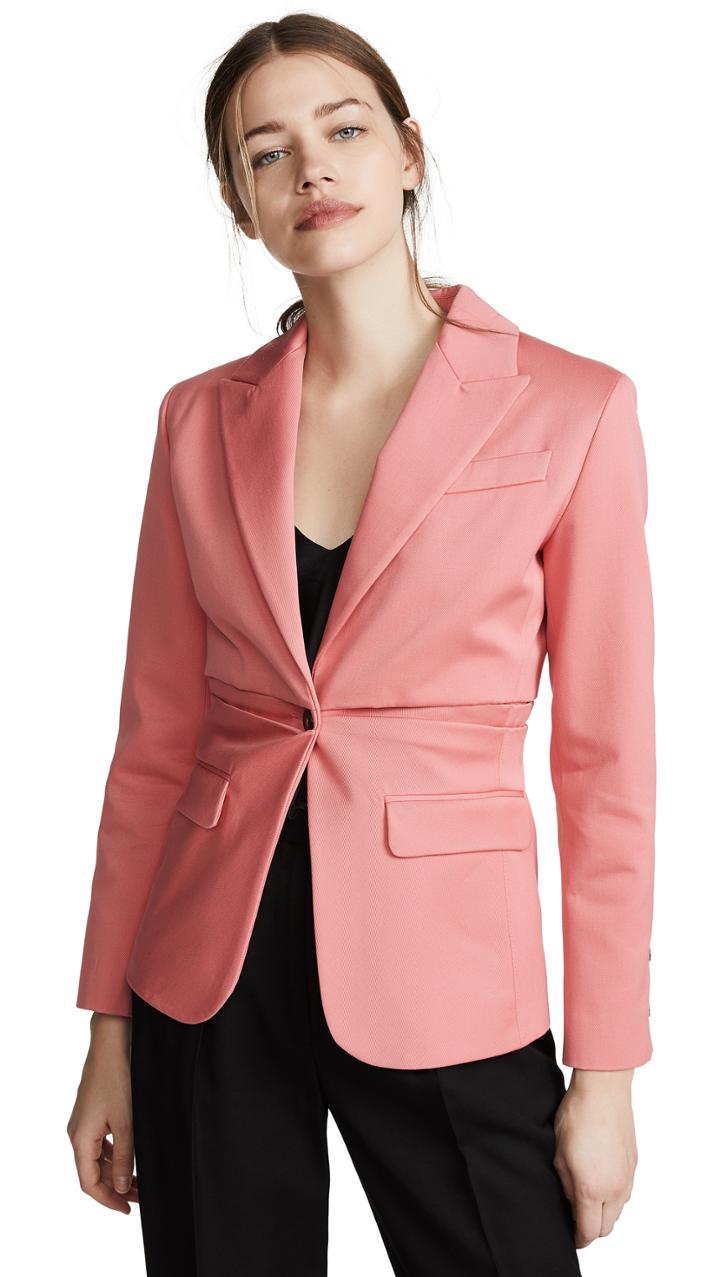 Cedric Charlier Cinched Waist Blazer