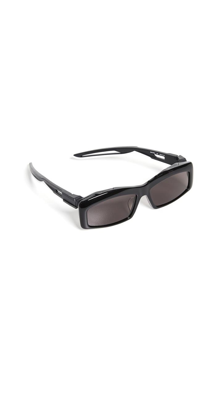 Balenciaga Hybrid Acetate Narrow Sporty Sunglasses