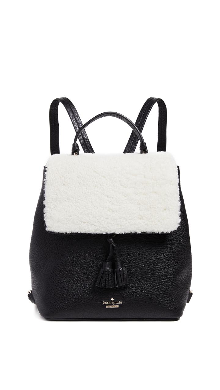 Kate Spade New York Hayes Street Shearling Teba Backpack