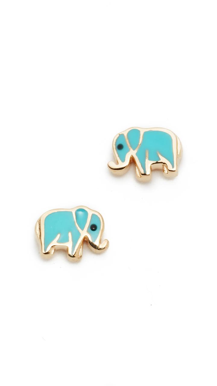 Sydney Evan 14k Gold Mini Elephant Studs