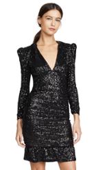 Rebecca Vallance Mona Ruched Sequin Mini Dress
