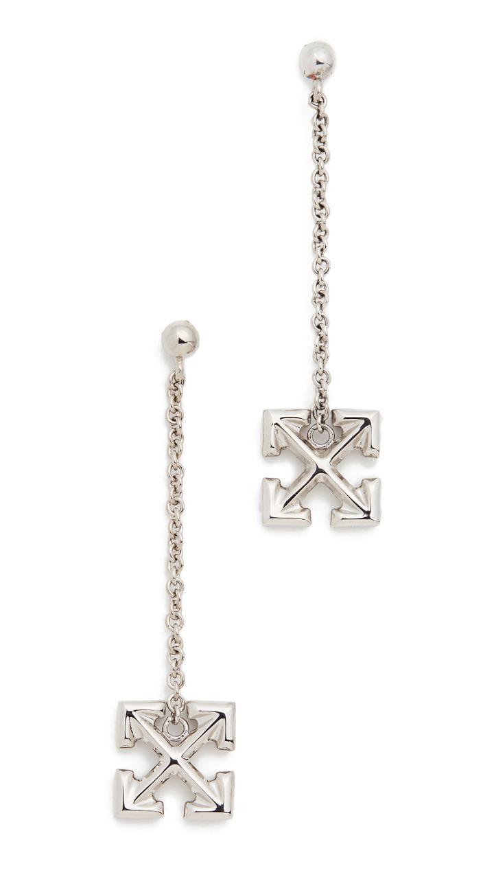 Off White Pendant Arrow Earrings