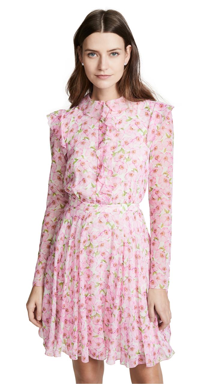Giambattista Valli Floral Ruffle Dress