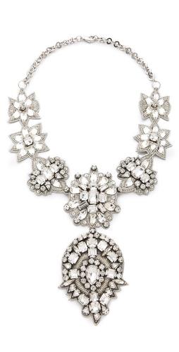 Deepa Gurnani Crystal Applique Statement Necklace