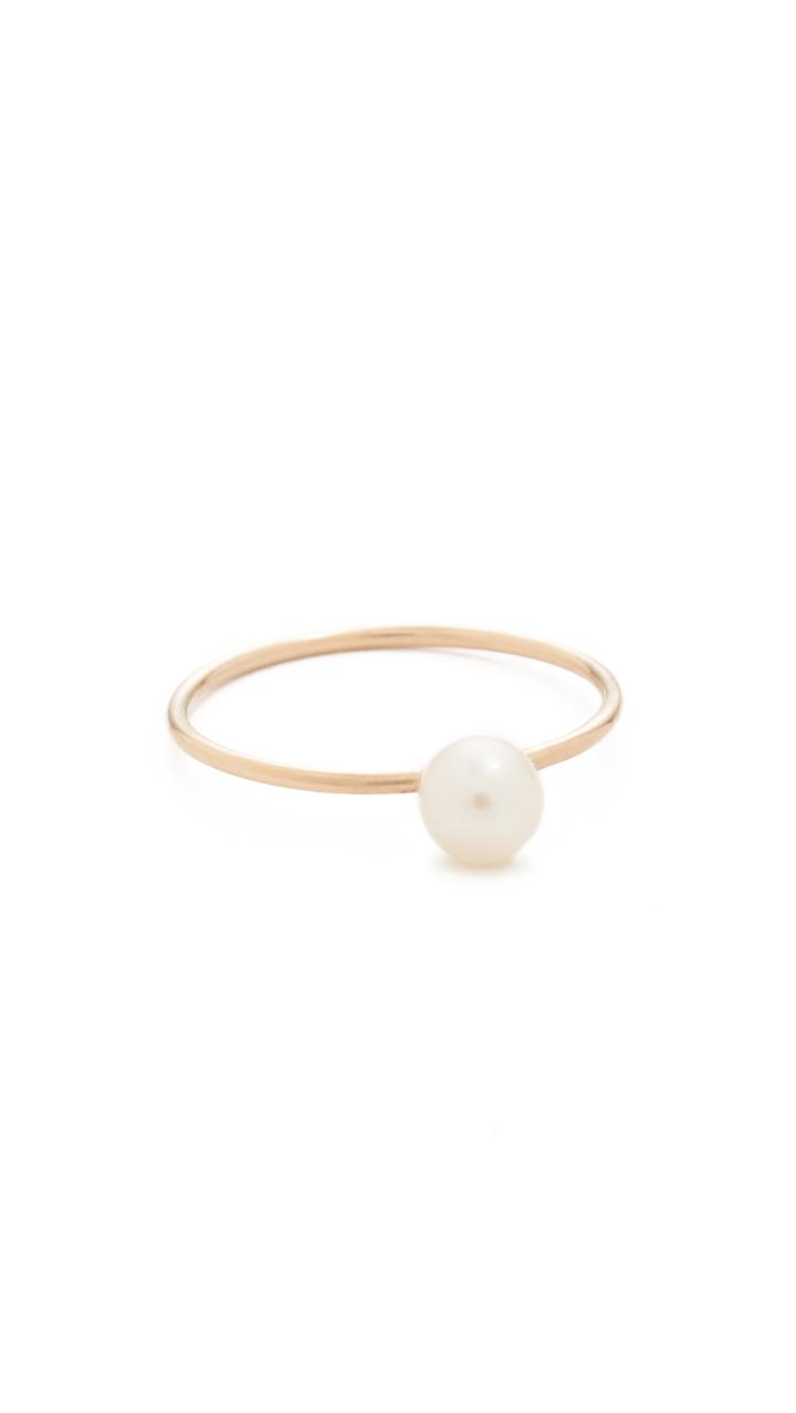Zoe Chicco 14k Gold Freshwater Cultured Pearl Stacking Ring