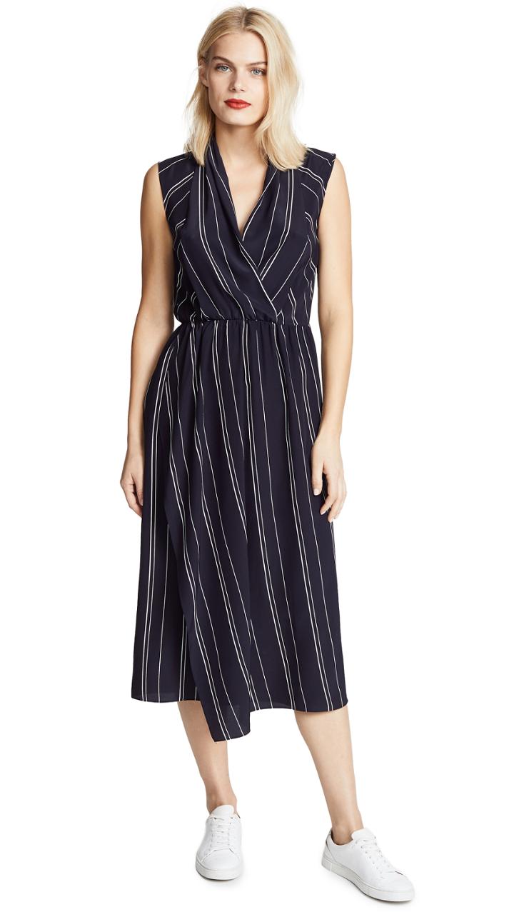 Vince Draped Cross Front Dress