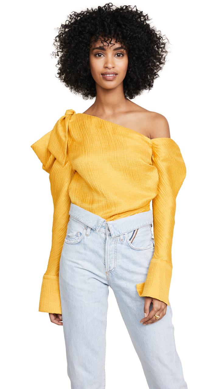 Hellessy Phacelia Asymmetric Top With Bow