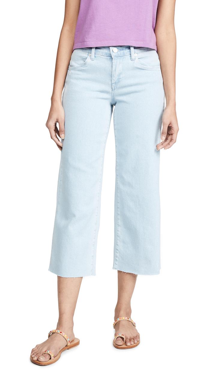 Blank Denim Cropped Wide Leg Jeans