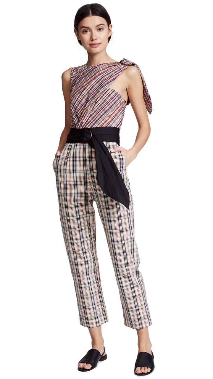 Isa Arfen Asymmetric Draped Jumpsuit