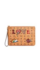 Mcm Love Patch Visetos Medium Pouch