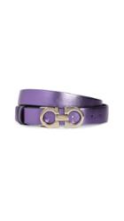Salvatore Ferragamo Metallic Thin Logo Belt