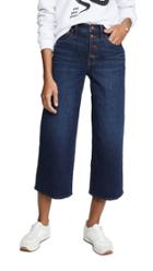 Madewell Button Front Wide Leg Crop Jeans