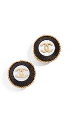 What Goes Around Comes Around Chanel Cc On Round Earrings