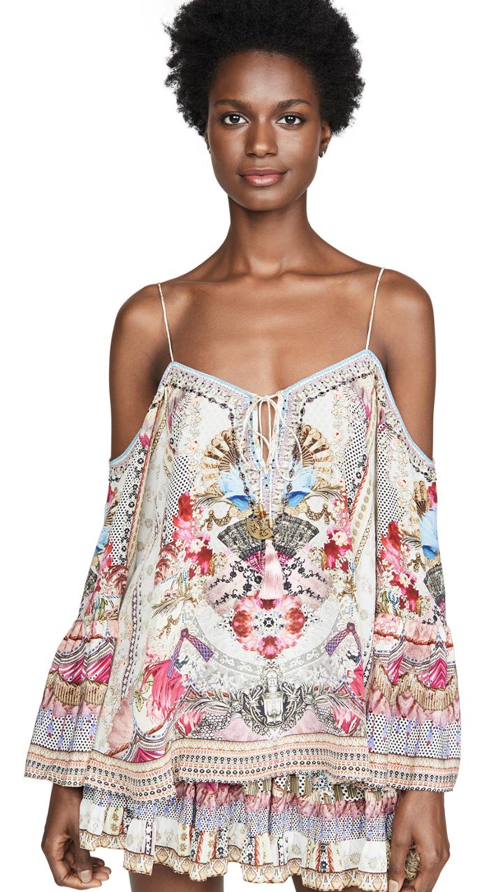 Camilla Montmartre Heart Drop Shoulder Top