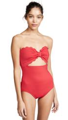 Kate Spade New York Scalloped Cutout One Piece Swimsuit