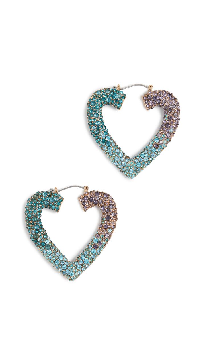 Baublebar Heart Gem Hoops