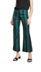 No 21 Stripe Cropped Flare Pants