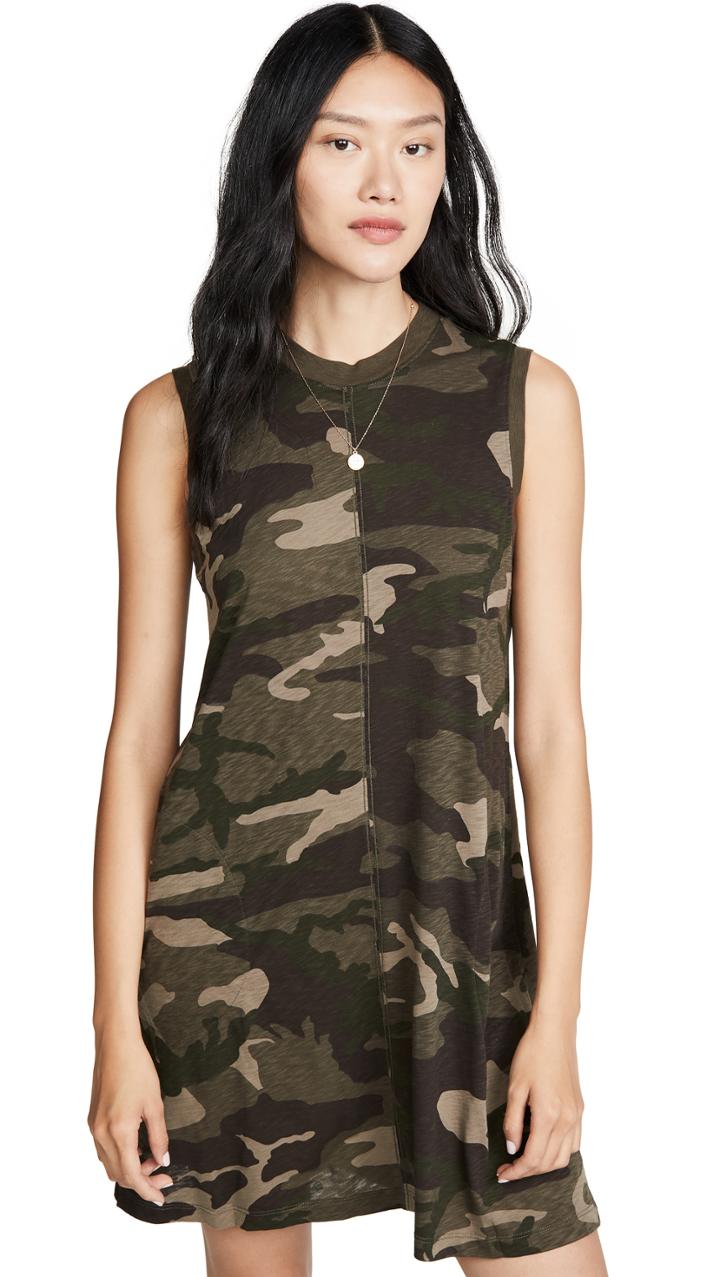 Atm Anthony Thomas Melillo Camo Tank Dress