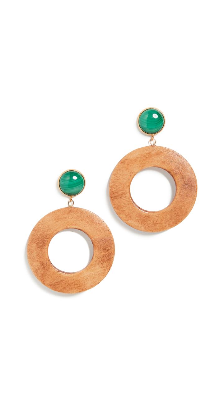 Sophie Monet The Green Moon Earrings