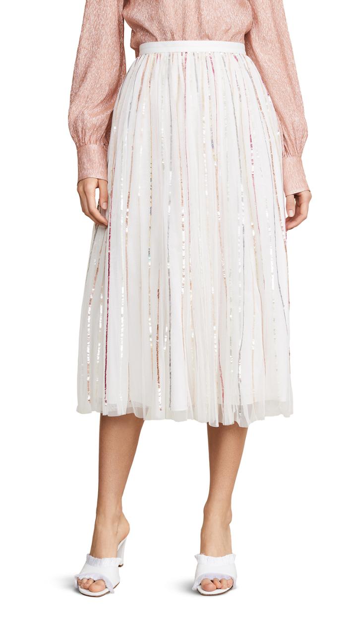 Needle Thread Shimmer Sequin Midaxi Skirt