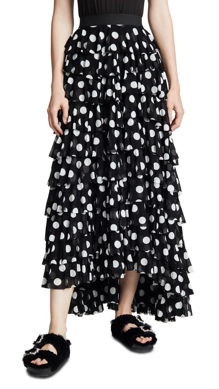 Norma Kamali Ruffle Skirt