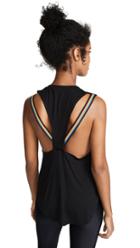 Terez Muscle Tank With Rainbow Trim